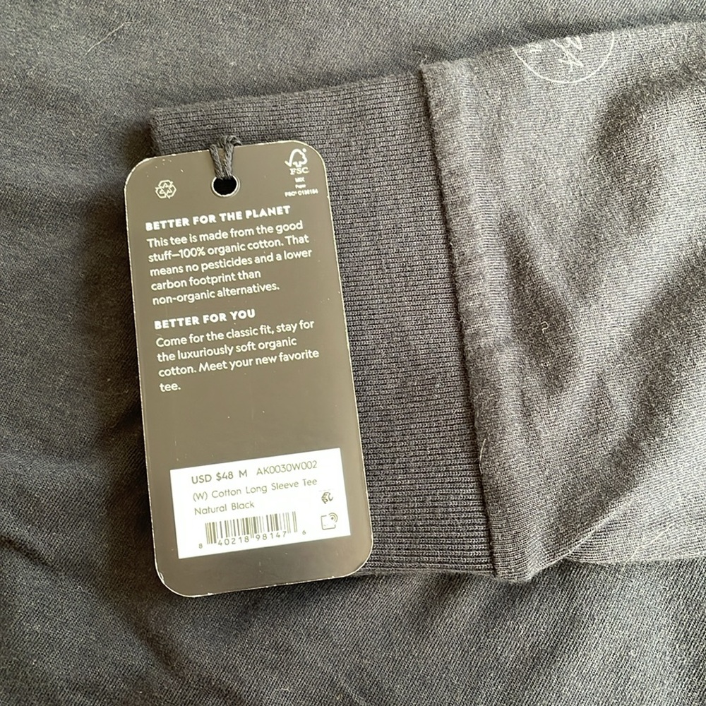 NEW Allbirds Organic Cotton long sleeve tee - Picture 6 of 7